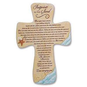 Footprints Wall Cross: Collectible Trading Cards