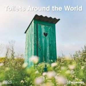 Toilets Around the World 2025 - Wand-Kalender - Broschüren-Kalender - 30x30 - 30x60 geöffnet - Toiletten-Kalender de Neumann