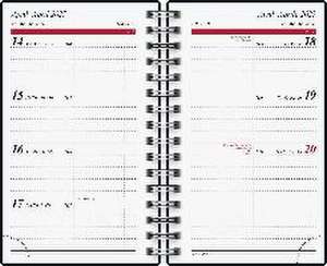 rido/idé 7011104905 Taschenkalender Modell Timing 3 (2025)| 2 Seiten = 1 Woche| A7| 160 Seiten| PP-Einband| schwarz