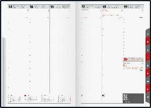 rido/idé 7023013805 Buchkalender Modell studioplan int. (2025)| 2 Seiten = 1 Woche| 168 × 240 mm| 160 Seiten| Kunststoff-Einband Reflection| grau