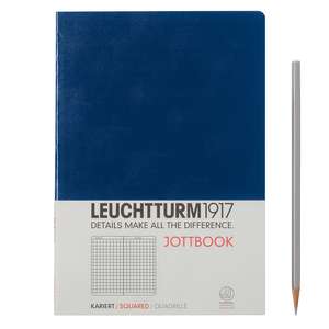 Agendă nedatată Leuchtturm Jottbook: Navy, Medium, pagini cu pătrățele