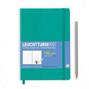 Agendă Sketchbook Leuchtturm (A5): Emerald, Medium