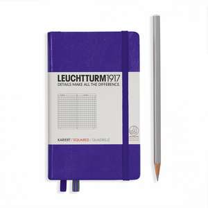 Agendă nedatată Leuchtturm Pocket (A6): Violet, pagini cu pătrățele