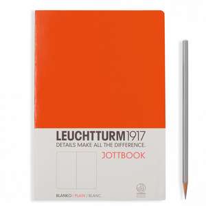 Agendă nedatată Leuchtturm Jottbook: Orange, Medium, pagini albe