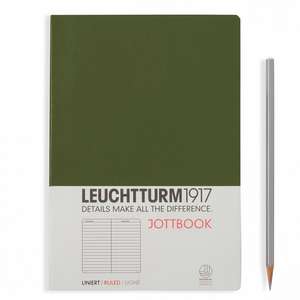 Agendă nedatată Leuchtturm Jottbook: Army, Medium, pagini liniate