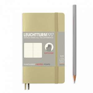 Agendă nedatată Leuchtturm Pocket (A6): Sand, pagini punctate