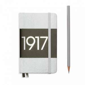 Agende Leuchtturm Special Metallic Edition 1917 (Hardcover): Silver, Pocket, pagini punctate