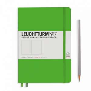 Agendă nedatată Leuchtturm Medium (A5): Fresh Green, pagini punctate