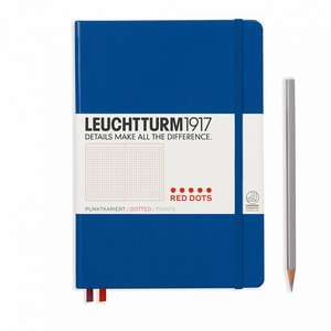 Agendă nedatată Leuchtturm. Ediție specială RED Dots: Albastru royal