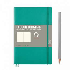 Agendă Leuchtturm Notes Paperback (B6+): Emerald, pagini albe