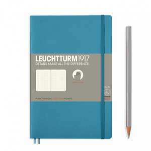 Agendă Leuchtturm Notes Paperback (B6+): Albastru nordic, pagini punctate