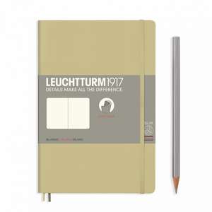 Agendă Leuchtturm Notes Paperback (B6+): Sand, pagini albe