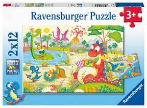 Ravensburger Kinderpuzzle - Lieblingsdinos- 2x12 Teile Puzzle für Kinder ab 3 Jahren