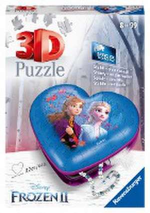 Ravensburger 3D Puzzle 11236 - Herzschatulle Disney Frozen 2 - 54 Teile - Aufbewahrungsbox für Fans von Anna und Elsa ab 8 Jahren