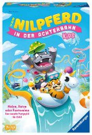 Ravensburger 22361 - Das Nilpferd in der Achterbahn Kids - Gesellschaftsspiel für Kinder und Familien ab 7 Jahren, für 3-6 Spieler - Partyspiel de Bertram Kaes