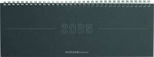 Tisch-Querkalender Papyrus Grau 2025 - Büro-Planer 29,7x10,5