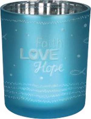 Faith - Love - Hope. Glaswindlicht