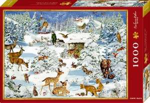 Puzzle Tiere in Schneelandschaft (1000 Teile) de Barbara Behr