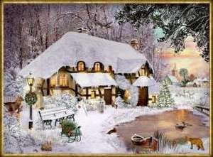 A4-Wandkalender - Winterliches Cottage de Barbara Behr