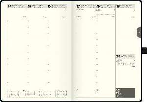 Brunnen 1079766905 Buchkalender Kompagnon Modell 797 66 (2025)| 2 Seiten = 1 Woche| 168 × 240 mm| 160 Seiten| Baladek-Einband| schwarz