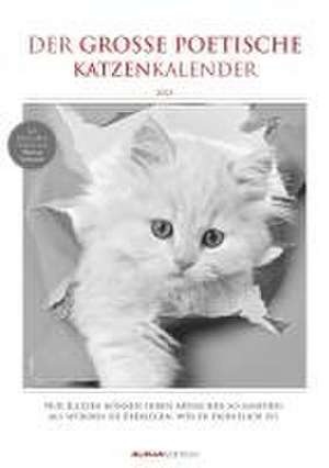 Der große poetische Katzenkalender 2025 - Bildkalender A3 (29,7x42 cm) - mit schönen Zitaten - schwarz-weiß - Tierkalender - Wandplaner - Wandkalender de Alpha Edition