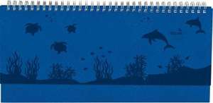 Tisch-Querkalender Nature Line Ocean 2025 - Tisch-Kalender - Büro-Kalender quer 29,7x13,5 cm - 1 Woche 2 Seiten - Umwelt-Kalender - mit Hardcover de Alpha Edition