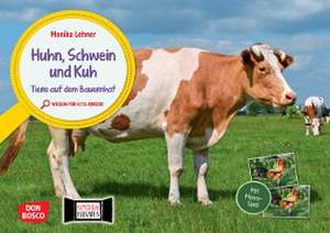 Huhn, Schwein und Kuh. Tiere auf dem Bauernhof. Kamishibai Bildkarten und Memospiel de Monika Lehner