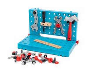 BRIO Builder 34596 Werkbank-Koffer - Perfektes Einstiegs-Set für kleine Handwerker inklusive Hammer, Schraubenzieher, Zange sowie vielen Schrauben, Muttern und weiteren Spielelementen - Empfohlen für Kinder ab 3 Jahren