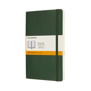 Moleskine Large Ruled Softcover Notebook: Myrtle Green de Moleskine