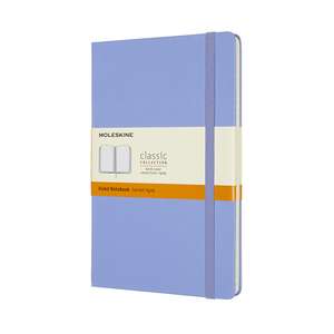 Moleskine Large Ruled Hardcover Notebook: Hydrangea Blue