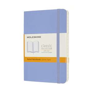 Moleskine Pocket Ruled Softcover Notebook: Hydrangea Blue