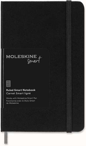 Moleskine Pocket Ruled Hardcover Smart Notebook: Black de Moleskine