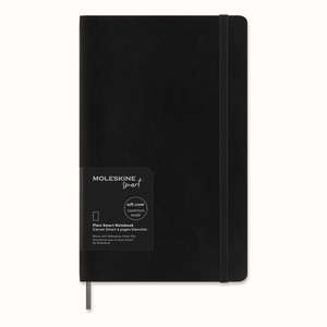 Moleskine Large Plain Softcover Smart Notebook: Black de Moleskine