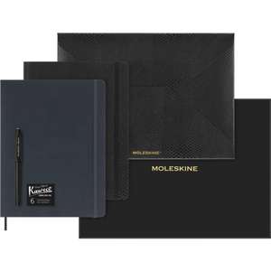 Moleskine Precious & Ethical XL Collector's Box: Black & Petroleum Softcover Notebooks, Pen, Document Envelope de Moleskine