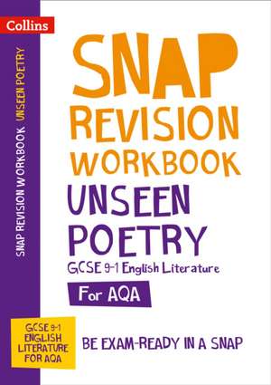 AQA Unseen Poetry Anthology Workbook de Collins Gcse