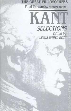 Kant Selections de Lewis W. Beck