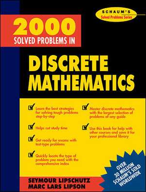 2000 Solved Problems in Discrete Mathematics de Seymour Lipschutz