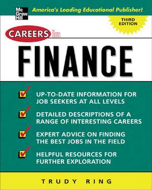 Careers in Finance de Trudy Ring