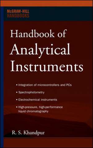 Handbook of Analytical Instruments de R S Khandpur