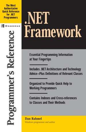 .NET Framework Programmer's Reference de Dan Rahmel