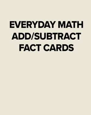 EM ADD/SUBTRACT FACT CARDS de N/A McGraw Hill