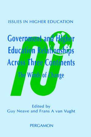 Government and Higher Education Relationships Ac – The Winds of Change de Guy Neave