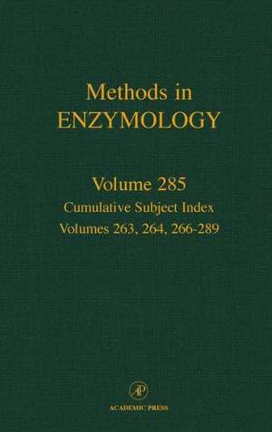 Cumulative Subject Index, Volumes 263, 264, 266-289 de John N. Abelson