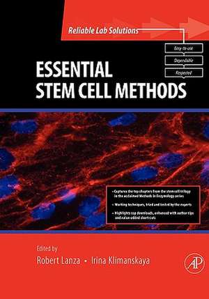 Essential Stem Cell Methods de Robert Lanza