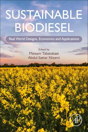 Sustainable Biodiesel: Real-World Designs, Economics, and Applications de Meisam Tabatabaei