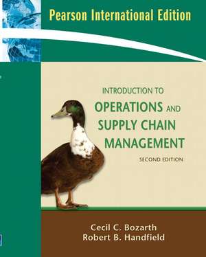 Introduction to Operations and Supply Chain Management: International Edition de Cecil Bozarth