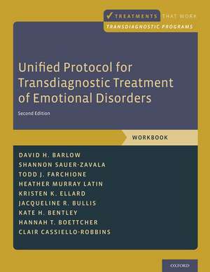 Unified Protocol for Transdiagnostic Treatment of Emotional Disorders: Workbook de David H. Barlow