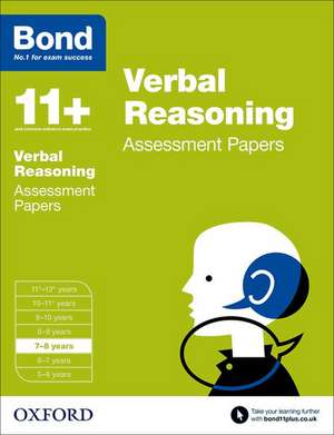 Bond 11+: Verbal Reasoning: Assessment Papers: 7-8 years de JM Bond