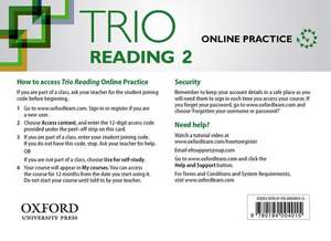 Trio Reading: Level 2: Online Practice Student Access Card de Kate Adams