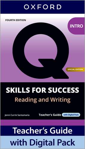 Q: Skills for Success Special Edition Intro Level Reading and Writing Teacher's Guide with Digital Pack: Print Teacher's Guide and 4 years' access to Classroom Presentation Tools, Online Practice and Teacher Resources, all available on Oxford English Hub